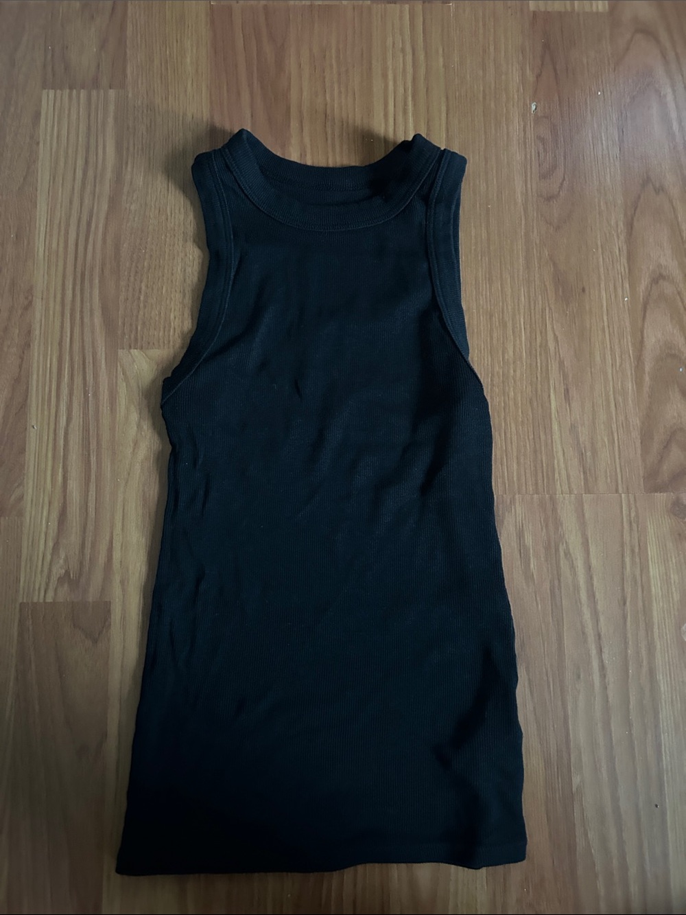 Old Navy Black Ribbed High-Neck Tank Top